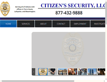 Tablet Screenshot of citizens-security.com